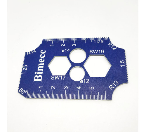 Multitool инструмент для измерения резьбы, сферы, конуса, HEX для колёс ных болтов и гаек 