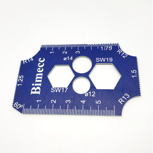 Multitool riteņu skrūvju, uzgriežņu - vītņu, radiusa, konusa, hex mērierice