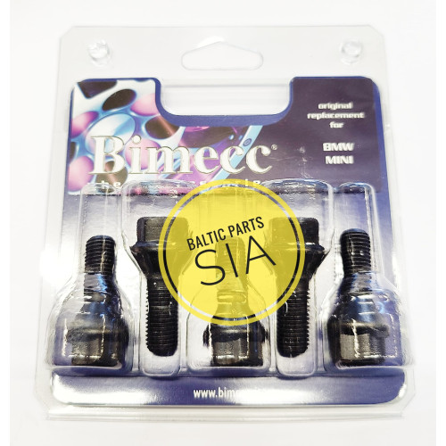 M12x1.5x26 hex17 колесный BMW болты (чёрные) 5шт.