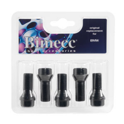 M14x1.25x27.6 hex17 (BMW) ( OEM: 36 13 6 774 896, 36 13 6 781 151 ) 5 melnu skrūvju komplekts