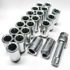 M12x1.5  HEX zvaigzne. Diametrs 20mm riteņa tuninga uzgriežņu komplekts