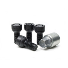 M14 x 1.5 x 27 mm HEX17 Sfēra R13 AUDI Drošības skrūves EVO5 Black