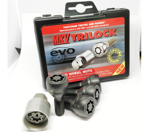 M12 x 1.5 x 26 mm HEX17 Konuss Drošības skrūves EVO5 Black