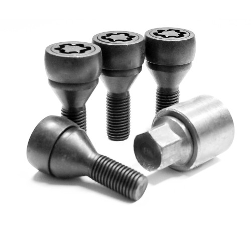 M12 x 1.5 x 26 mm HEX17 Konuss BMW Drošības skrūves EVO5 Black