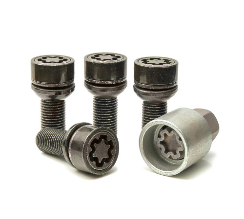 M14 x 1.5 x 27 mm HEX19 Sfēra R14 Riteņu drošības skrūves EVO5