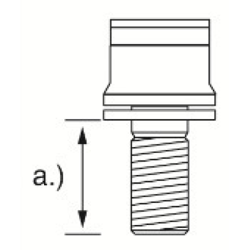 M12x1.25x34.5 mm HEX 17 FLAT wheel locking bolt set