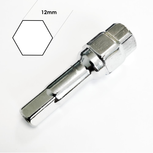 12mm ALLEN WHEEL LUG NUT AND BOLT KEY FOR HEX 19 HEX 21