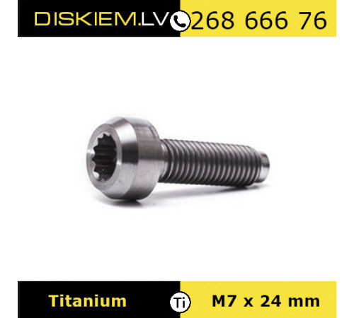 M7 x 24 mm Titāna skrūves BBS, OZ, Shmidt, RH, Ronal, Speedline