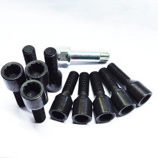 M12x1,5x32 Zvaigznes atslēga (20mm) tuninga skrūve (melna) (10 gab. + atslēga)