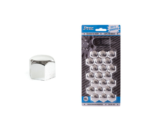 Skrūvju vāciņi 19mm (Hromēti) J-Tec