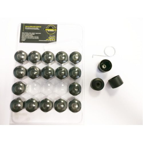 Skrūvju vāciņi 19mm (Melni, apaļi) 