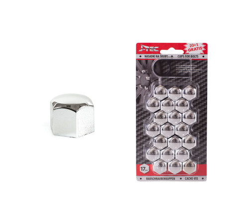 Skrūvju vāciņi 17mm (Chrome) J-Tec