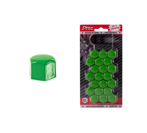 Skrūvju vāciņi 17mm (Green) J-Tec