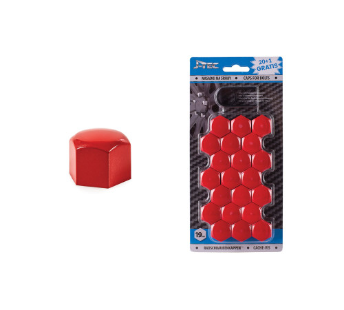 Skrūvju vāciņi 19mm (Red) J-Tec