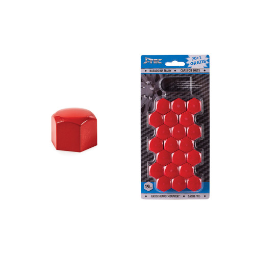 Skrūvju vāciņi 19mm (Red) J-Tec