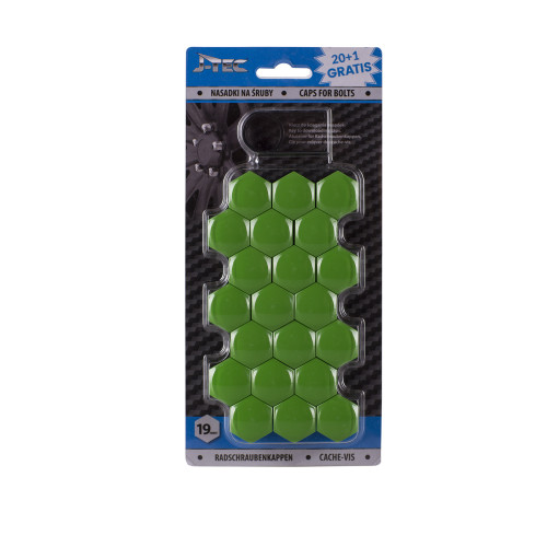Skrūvju vāciņi 19mm (Green) J-Tec