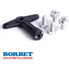 BORBET A disku vāciņu skrūves + atslēga