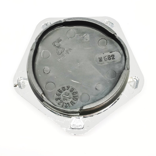 67mm OZ Racing diska vāciņš piecstūris Black, chrome ( 81310484 ) M649F /AT, M582