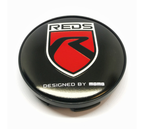 56.5mm REDS by MOMO diska vāciņš black/red  (CAP-242)