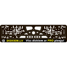 MELNS Auto numura turētājs ar DISKIEM.LV logo
