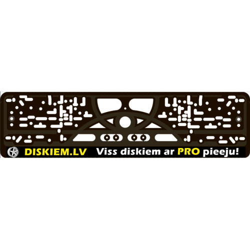 MELNS Auto numura turētājs ar DISKIEM.LV logo