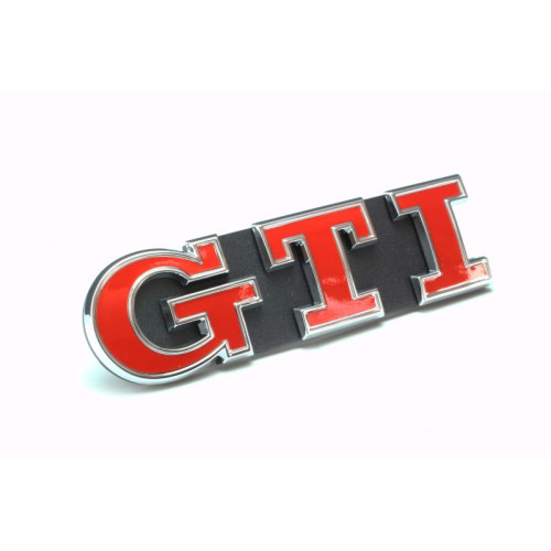 VW PRIEKŠĒJAS RESTES LOGO GTI RED / CHROME ( 5G0853679 PWYR )