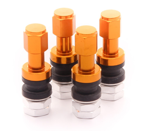 Alumīnija zelta krāsas ventiļu komplekts JR v2 - GOLD