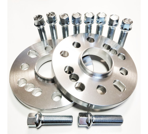 15 mm 2x Flanči, (PCD 4x100, 5x100, 5x112, CB 57.1) un skrūves Audi, VW, Škoda, BMW E30, E21