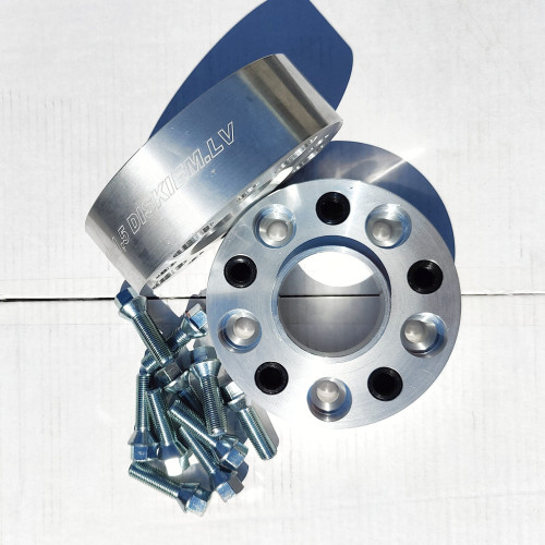 50 mm Flanči 5x120, 72.6mm ar iepresētu vītni iekšā M14x1.5 (2 gab. + skrūves M14x1.5)