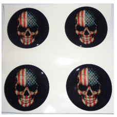 USA FLAG SKULL 3D vāciņu uzlīmes