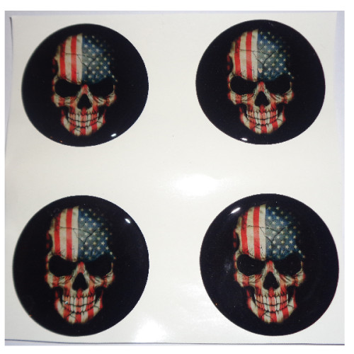USA FLAG SKULL 3D vāciņu uzlīmes