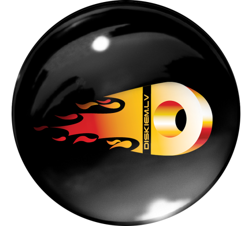 FIRE DISKIEM.LV 3D diska vāciņa uzlīmes