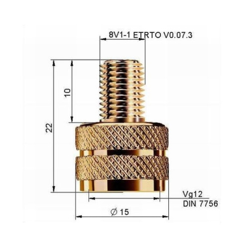 Ventīļa adapteris no VG12 uz VG8