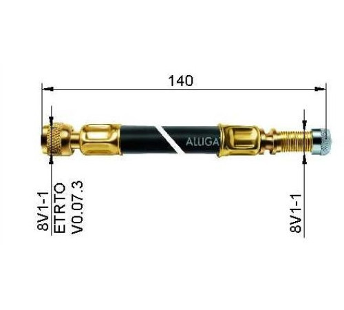 Ventīļpagarinātājs gumijas 140 mm