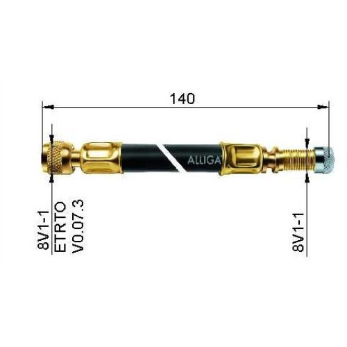 Ventīļpagarinātājs gumijas 140 mm