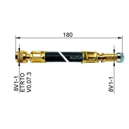 Ventīļpagarinātājs gumijas 180 mm