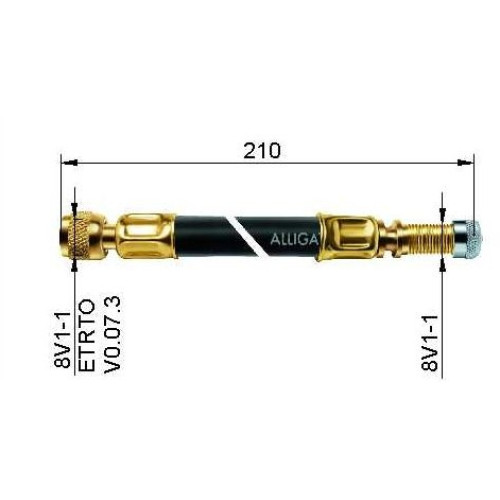 Ventīļpagarinātājs gumijas 210 mm