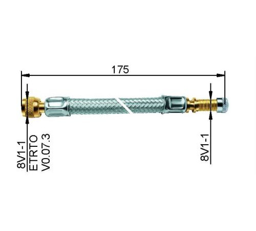Ventiļpagarinātājs ar met,vijumu175 mm