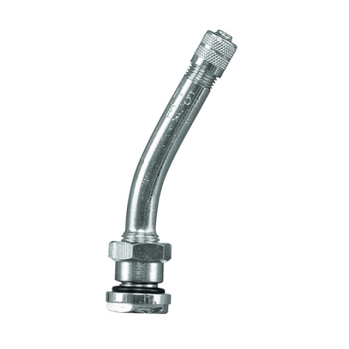 Metal valve for ALU wheels Ø 9,7 x 70 mm (curved 27°)