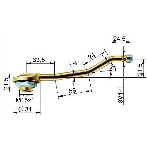 Kravas bezk,ventīlis Ø 20,5 x 140 mm