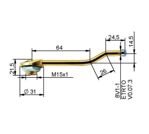 Kravas bezk, ventīlis Ø 20,5 x 115 mm