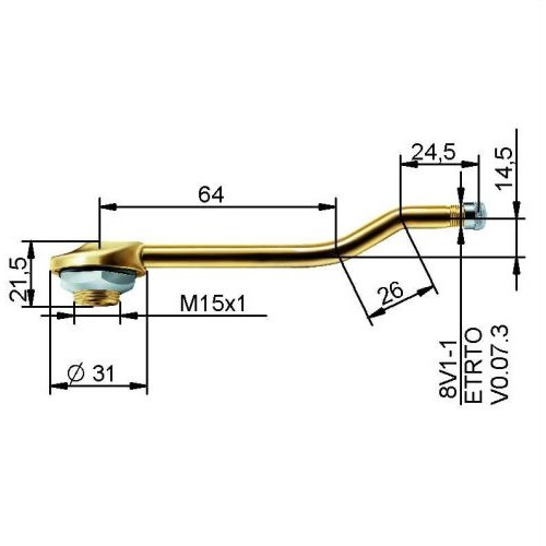 Kravas bezk, ventīlis Ø 20,5 x 115 mm