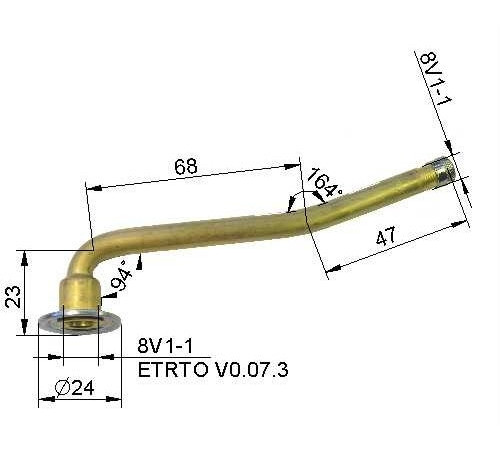Kameru ventīlis VG8 115 mm (liekts)