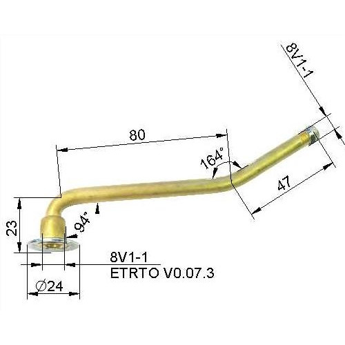 Камерный вентиль VG8 127 mm (изогнутый)