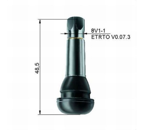 Bezkameru riepu ventīlis TR 414 ar hrom,uzliku