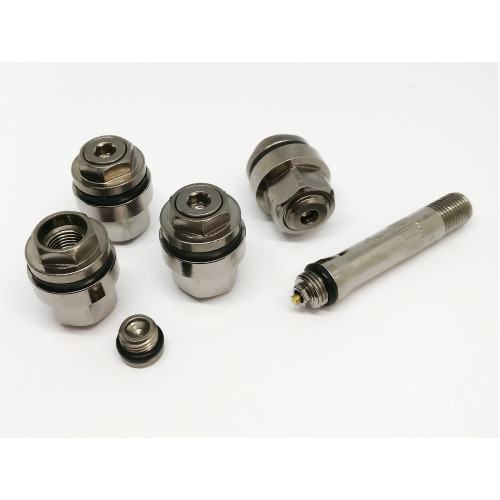 Bezkameru slēpto ventīļu kompl, ALU diskiem (tumšs metāls)