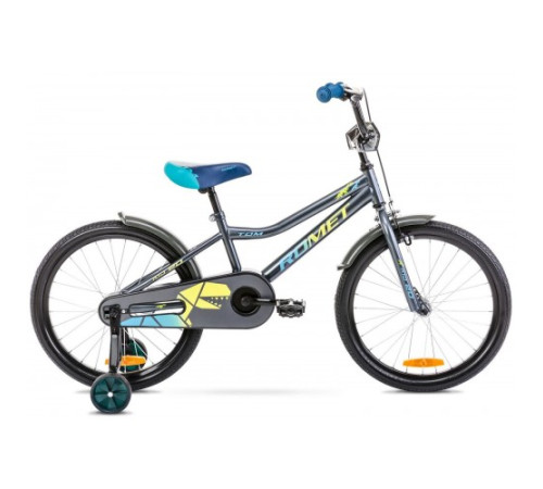 Bērnu divritenis 1 ātrums Romet Bicycle Romet Tom 20" 2021 anthracite - yellow