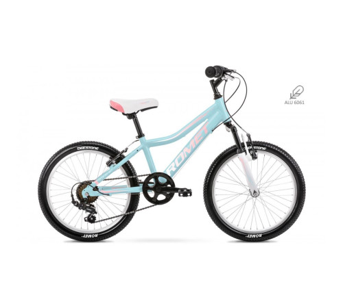 Bērnu divritenis 6 ātrumi Romet Jolene 20" Kid 1 Alumīnija rāmis 2021  BLUE - PINK
