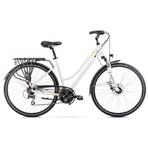 Pilsētas Velosipēds Romet Gazela 4 28" 2022 white-yellow
