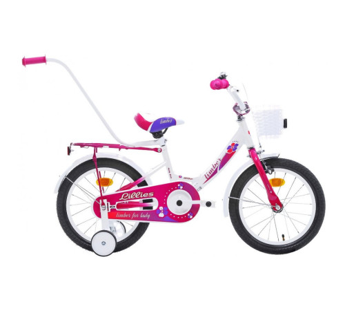 Bērnu divritenis Monteria Limber 16" 2021 white - pink